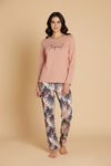 Zivame Buttersoft Knit Poly Pyjama Set - Maple Sugar — thumbnail 5